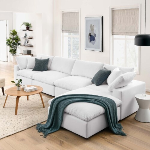 White down discount sectional sofa