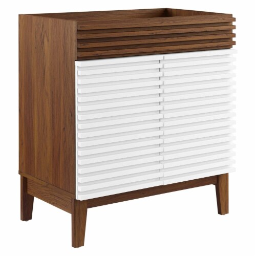 Render 30 Bathroom Vanity Cabinet-EEI-4851-WHI-WAL Perspective: front