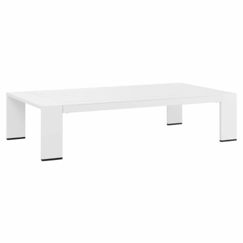 Tahoe Outdoor Patio Powder-Coated Aluminum Coffee Table Perspective: front