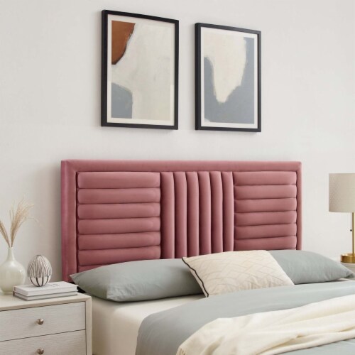 Dusty rose sales velvet headboard