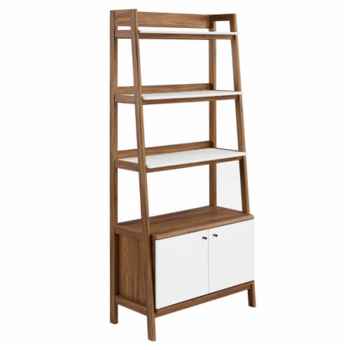 Bixby 33 Bookshelf Walnut White 1 unit Gerbes Super Markets