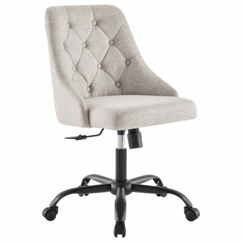 Beige tufted discount office chair
