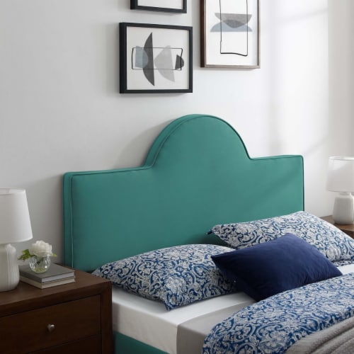 Dawn King California King Performance Velvet Headboard MOD 6304 teal 1 unit Baker s
