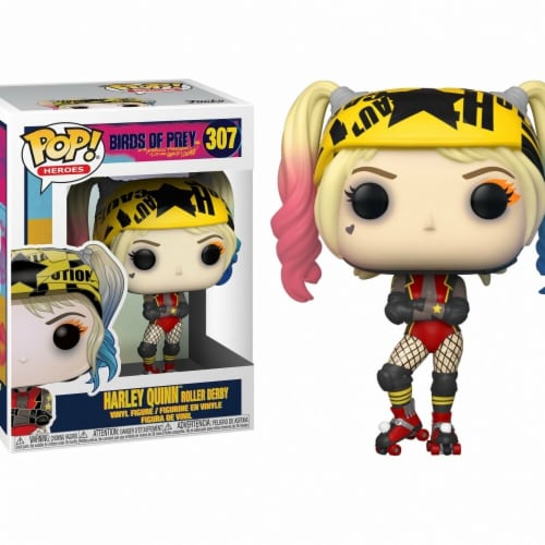 Birds of Prey Harley Quinn Roller Skates Funko Pop Perspective: front