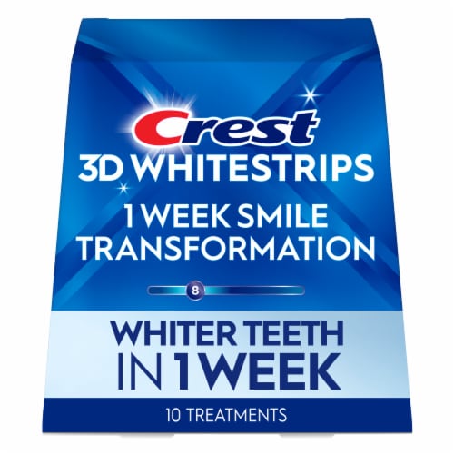 Crest 3DWhitestrips Glamorous White At-home Teeth Whitening Kit Perspective: front