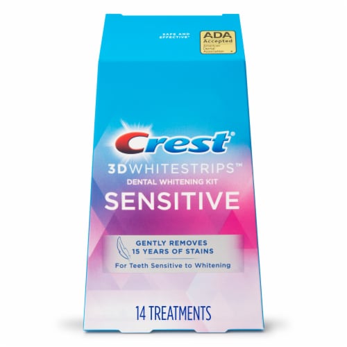 Crest 3D Whitestrips Sensitive Teeth Whitening Kit Perspective: front