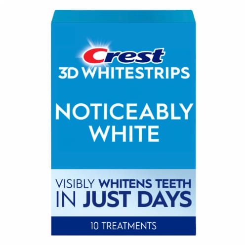 Crest 3D Whitestrips Noticeably White At-home Teeth Whitening Kit Perspective: front