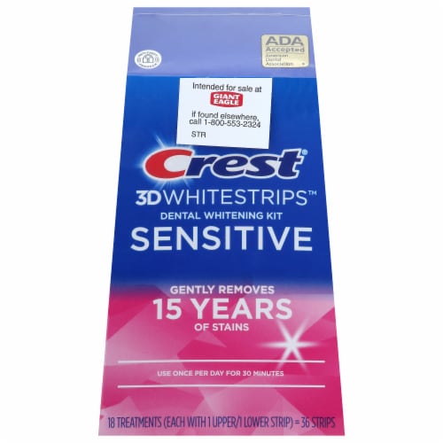 Crest® 3D WhiteStrips™Dental Whitening Kit Sensitive Perspective: front