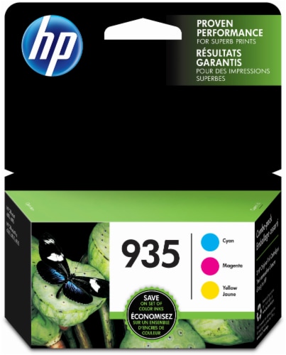 HP 935 Combo Colors Ink Cartridges - Cyan/Magenta/Yellow Perspective: front