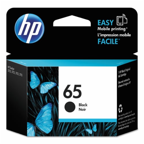 HP 65 Original Ink Cartridge - Black Perspective: front