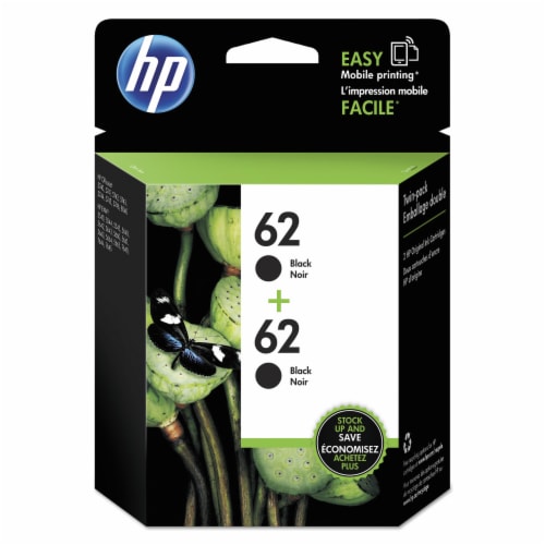 HP 62 Original Ink Cartridges - Black Perspective: front