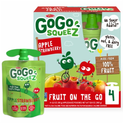 GoGo Squeez Apple Strawberry Applesauce Pouches