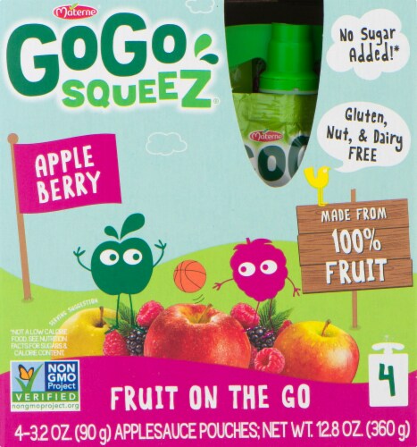 GoGo Squeez® Appleberry Applesauce on the Go Perspective: front
