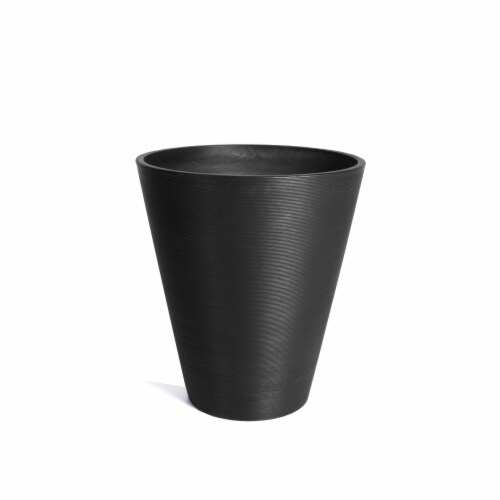Veradek Kobo Round Planter - Black - 18 in.