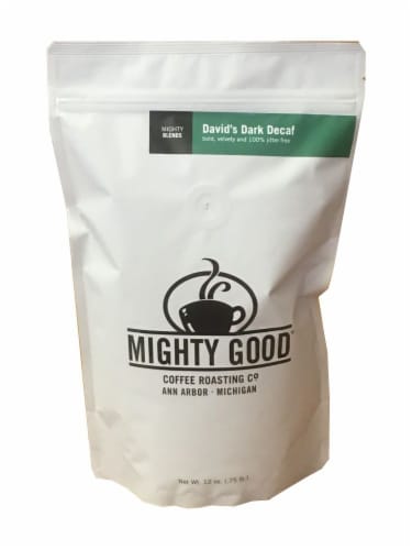 Mighty Good Coffee® Decaf David's Dark Roast Coffee Perspective: front