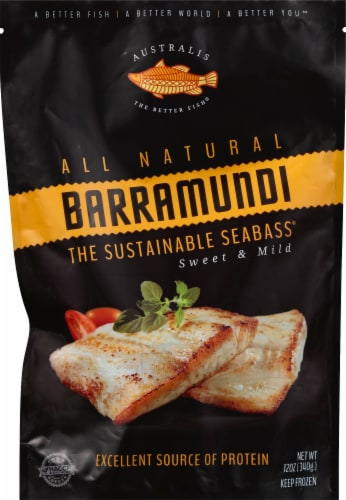 Australis All Natural Barramundi Sweet & Mild Seabass Fillet Perspective: front