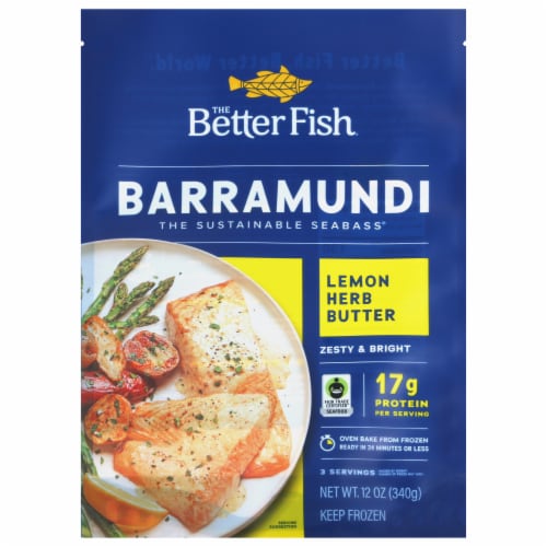 The Better Fish Lemon Herb Butter Barramundi Seabass Perspective: front