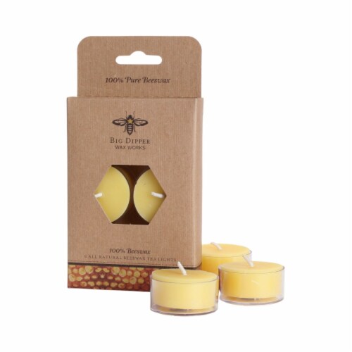 Pure Beeswax Tea Lights Perspective: front