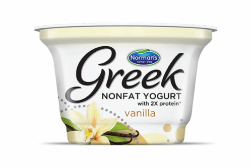 Norman's Greek Nonfat Vanillla Yogurt Perspective: front
