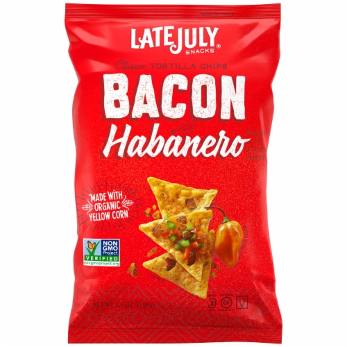 Late July Bacon Habanero Clasico Tortilla Chips Perspective: front