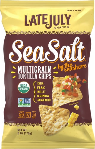 Late July Sea Salt Multigrain Tortilla Chips Perspective: front