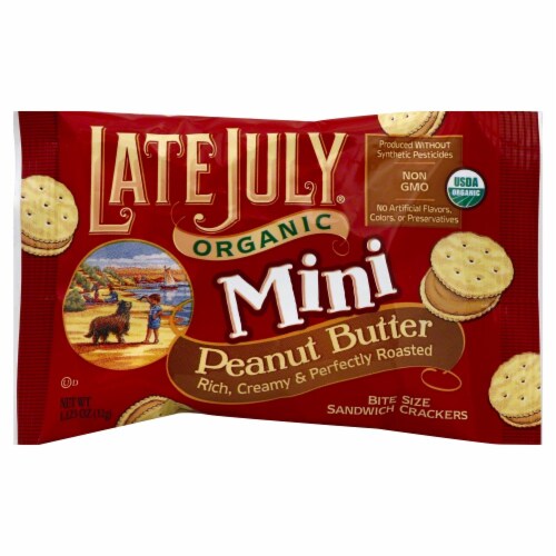 Late July Organic Mini Peanut Butter Sandwich Crackers Perspective: front