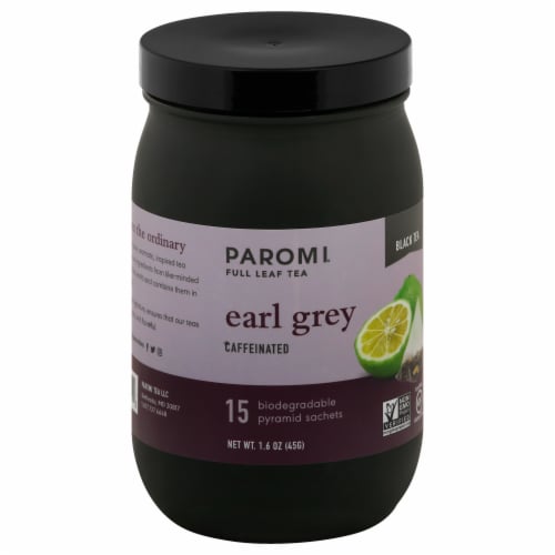 Paromi Earl Grey Black Full Leaf Tea Sachets, 15 ct - Kroger