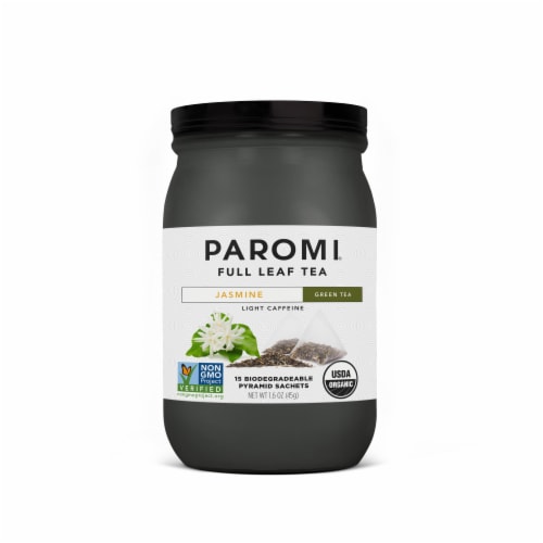 Paromi Organic Jasmine Green Tea Sachets Perspective: front