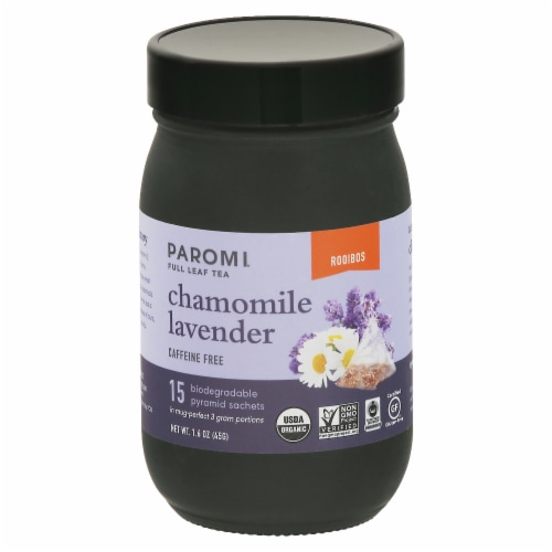 Paromi Chamomile Lavender Rooibos Full Leaf Tea Sachets Perspective: front