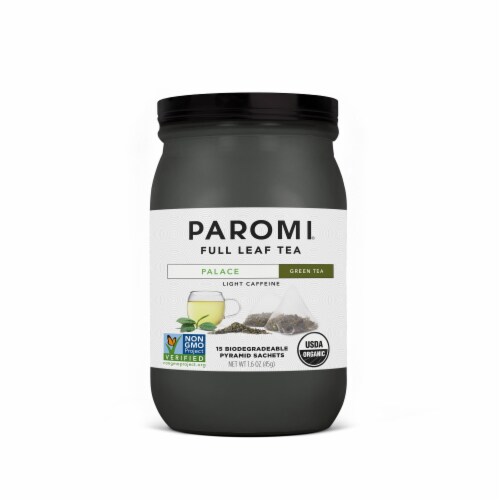 Paromi Organic Palace Green Tea Sachets Perspective: front