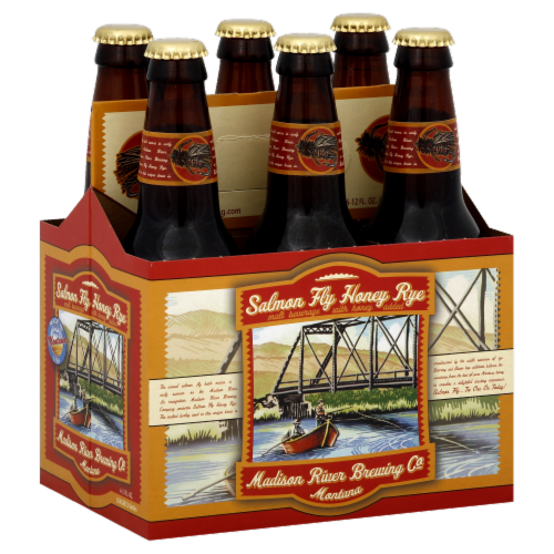 Madison River Salmon Fly Honey Rye Malt Beverage, 6 bottles / 12 fl oz