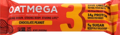 Oatmega Chocolate Peanut Protein Bars Perspective: front
