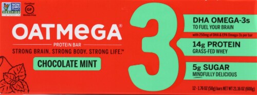 Oatmega Chocolate Mint Crisp 12 Count Perspective: front