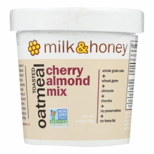 Milk And Honey Cherry Almond Mix Toasted Oatmeal Perspective: front