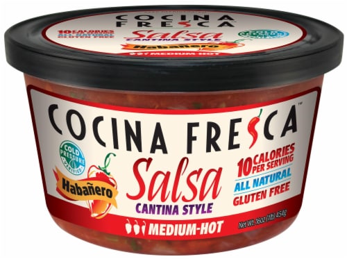 Cocina Fresca Cantina™ Style Medium Hot Habenero Salsa 16 oz Perspective: front