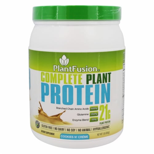 PlantFusion Complete Plant Protein Cookies N' Creme, 1 lb. Perspective: front