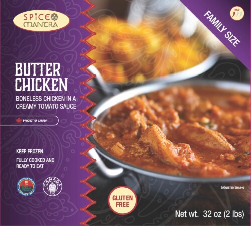 Spice Mantra Butter Chicken Frozen Meal Perspective: front