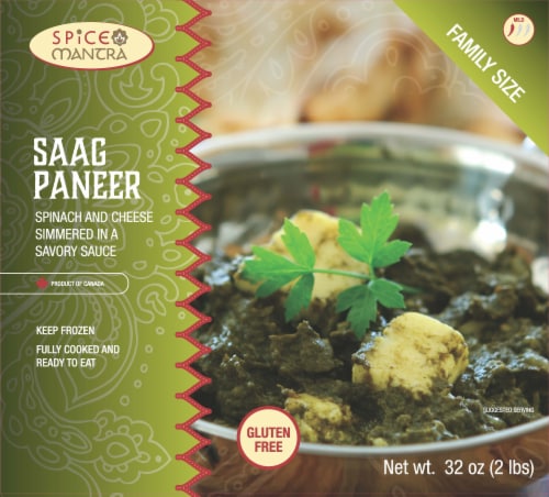 Spice Mantra Saag Paneer Frozen Meal Perspective: front