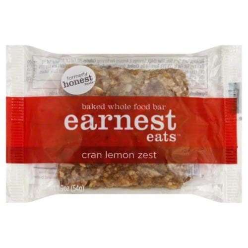 Earnest Eats™ Cran Lemon Zest Fruit and Nut Bars Perspective: front