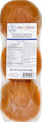 Euro Classic Authentic French Brioche Hamburger Buns Perspective: front