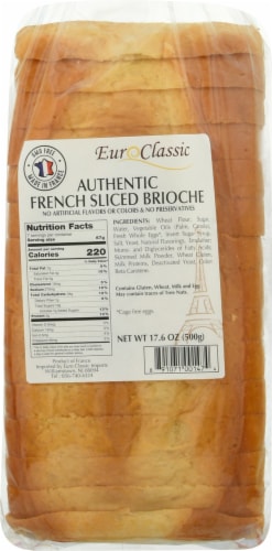 Euro Classice French Brioche Bread Sliced Perspective: front