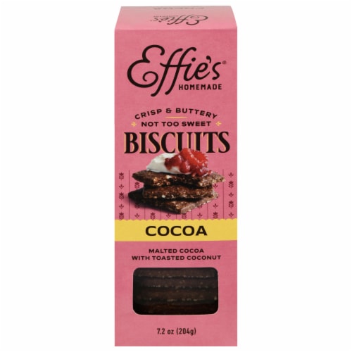 Effie's® Cocoa Biscuits with Toasted Coconut Perspective: front