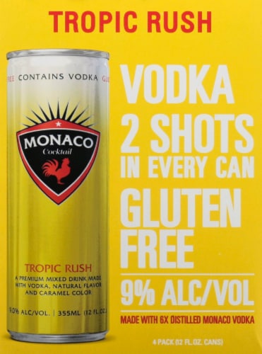Monaco Tequila Lime Flavored Hard Beverage Perspective: front