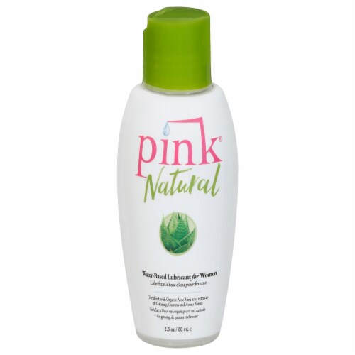 Pink Natural Women's Water-Based Lubricant Perspective: front