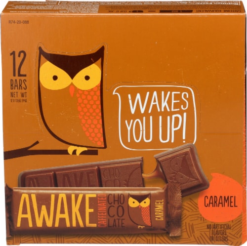 Awake Chocolate Caramel Bar Perspective: front