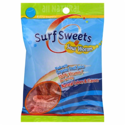 Surf Sweets Sour Worms Perspective: front