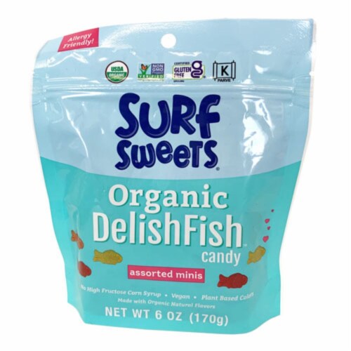 Surf Sweets - Christmas Candy Delishfish Mini - Case of 8-6 oz. Perspective: front