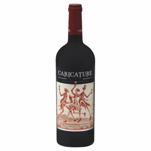 Caricature Cabernet Sauvignon California Red Wine Perspective: front