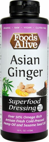 Foods Alive  Superfood Dressing   Asian Ginger Perspective: front