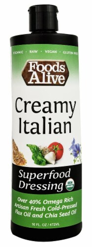 Foods Alive  Organic Superfood Dressing   Creamy Italian Perspective: front